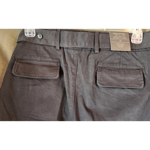 BR Factory Authentic Straight CHINO- Belt -Button Ankle-  Sz 14 NWT - Picture 7 of 9